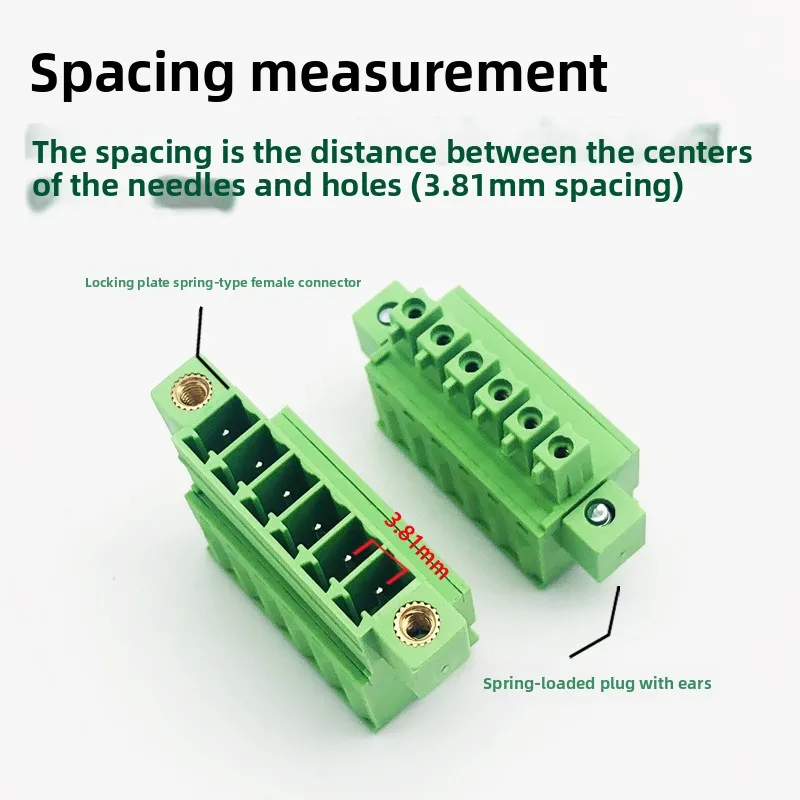 15EDGKDM3.81 flange fixed pair plug quick terminal screw-free spring press type 2EDGKDPM
