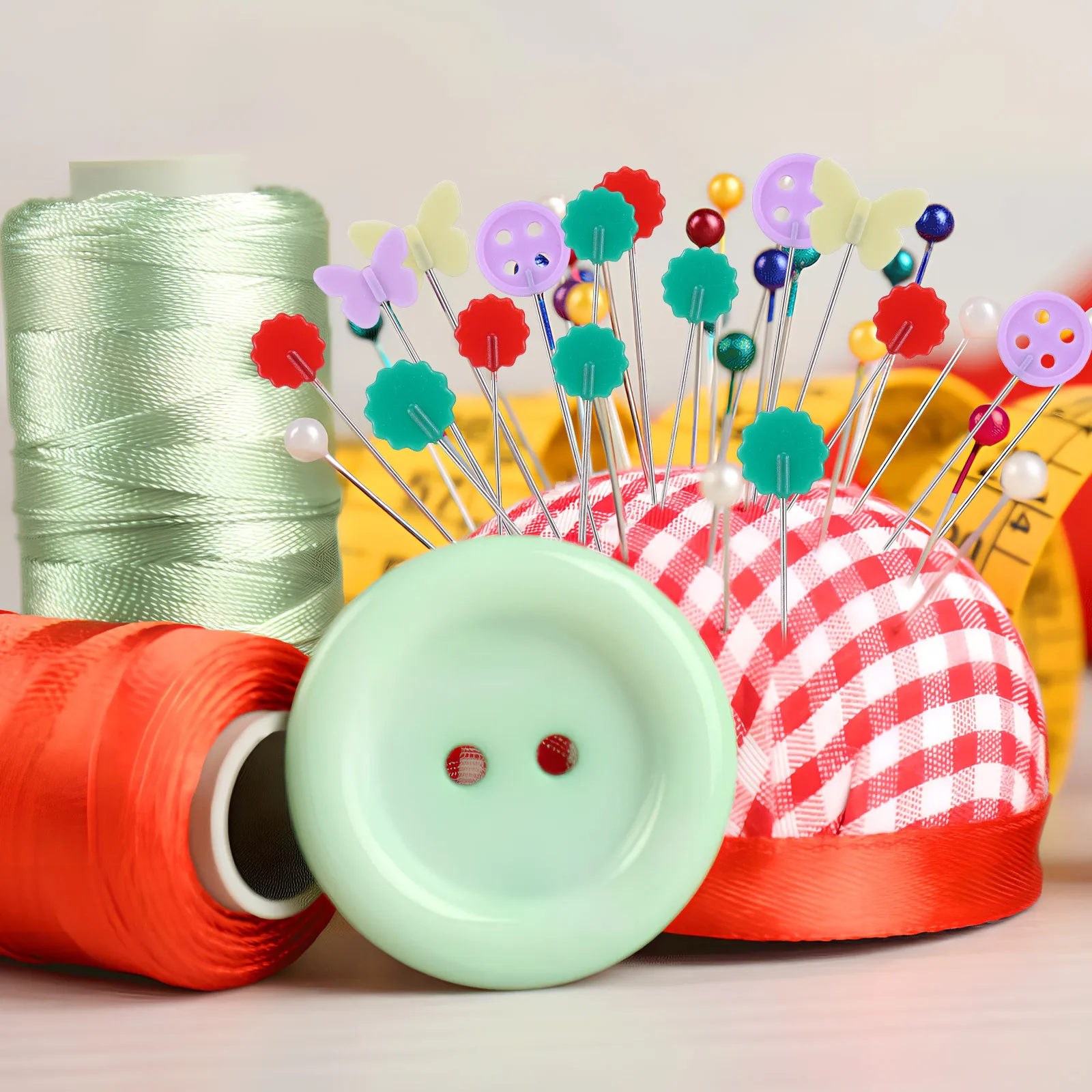 

400Pcs Straight Pins for Crafts Sewing Needle Pins Flat Head Design Assorted Colors Versatile Use in Projects Corsage Pin