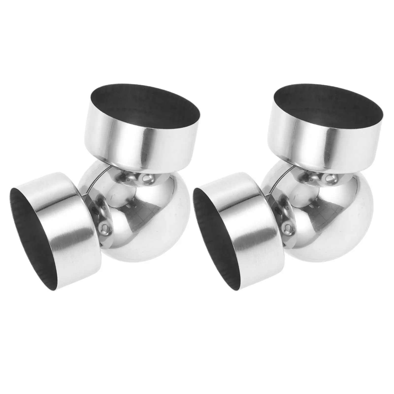

2 Pcs Metal Handrail End Caps Stair Handrails Covers for Wooden Fittings Staircase Replacement