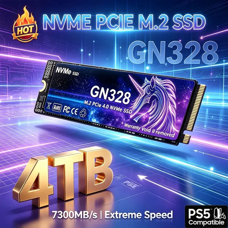 New GN328 M.2 NVMe SSD PCIe Gen4 High Performance Internal Drive 500GB 1TB 2TB 4TB Storage Upgrade For PS5 Desktop Laptop