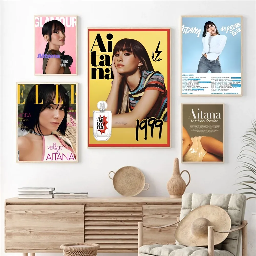 A-Aitana Singer Poster Paper Print Home Living Room Bedroom Entrance Bar Cafe Art Painting Decoration