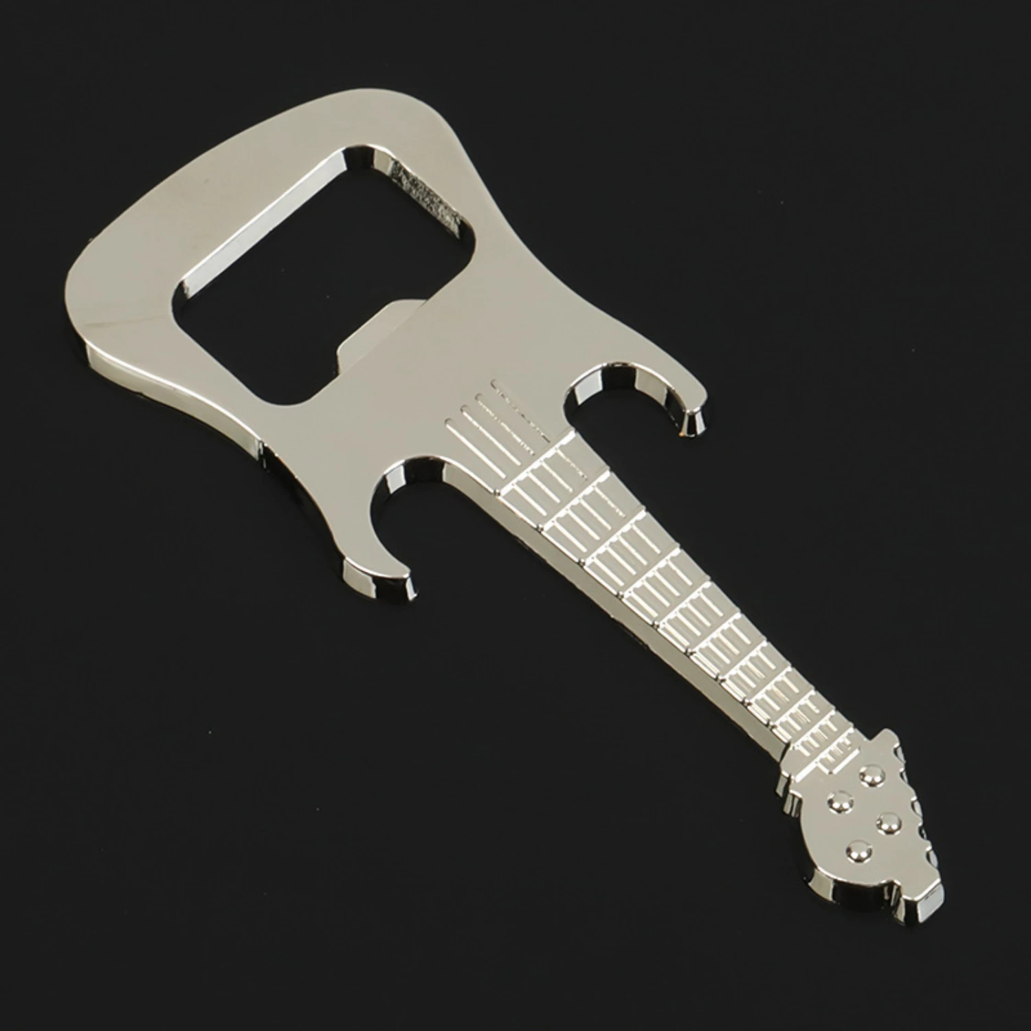 1pc, Guitar Shape Zinc Alloy Bottle Opener For Beer, Wine, And Juice - Perfect Kitchen Gadget For Opening Bottles With Ease