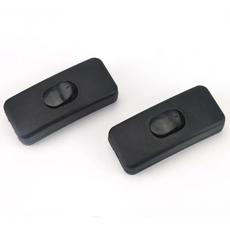 Table Lamp 110V- 250V Desk Light On/Off Indicator Cord Switch Inline LED Black/White Color u