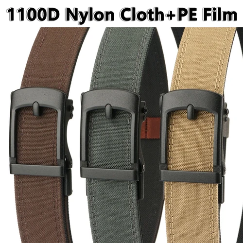 Imagen 2 del producto TUSHI, nuevo cinturón militar para hombres, hebilla automática de Metal de nailon resistente, cinturón de servicio policial, faja táctica para exteriores, accesorios IPSC