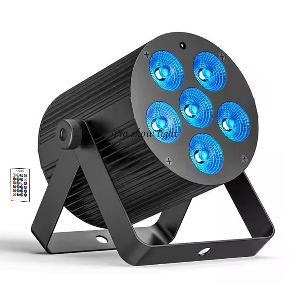 Rechargeable LED Stage Par Lights 6X6W RGBWA+UV 6IN1 Battery Powered Par Can Lights With 5200 mAh LED Uplights for Disco DJ Bar