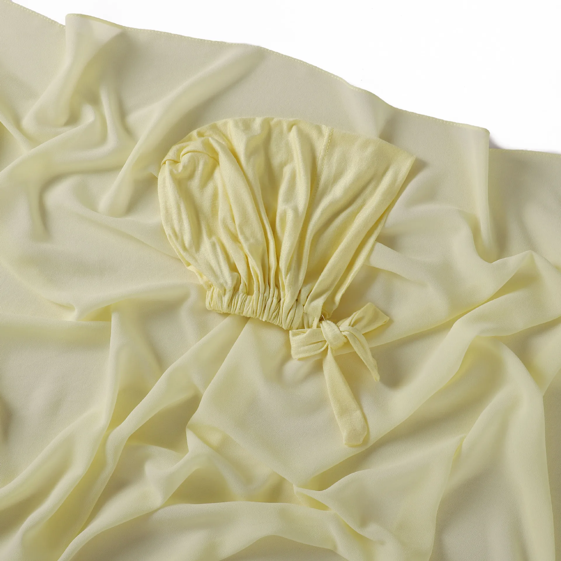 

Chiffon Hijab With Matching Set Undercap Women Shawl Jersey Inner Modal Caps Muslim Headband Two-piece Scarf Suit Headscarf Wrap