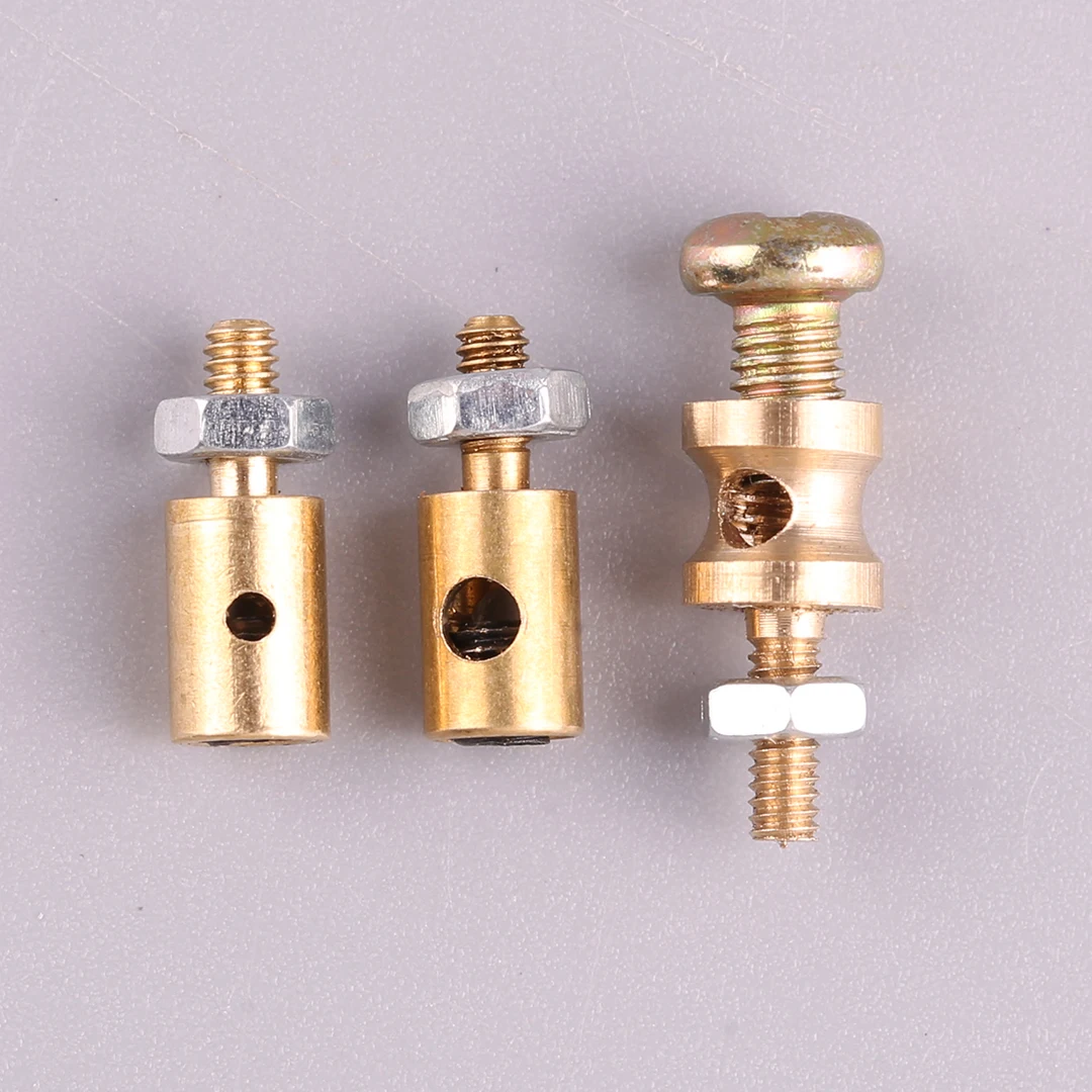 Metal Servo Linkage Stopper Aperture 1.1/2.1mm Tie Rod Adjuster Copper Fast Regulator Pushrod Connector for RC Model Fixed Wing