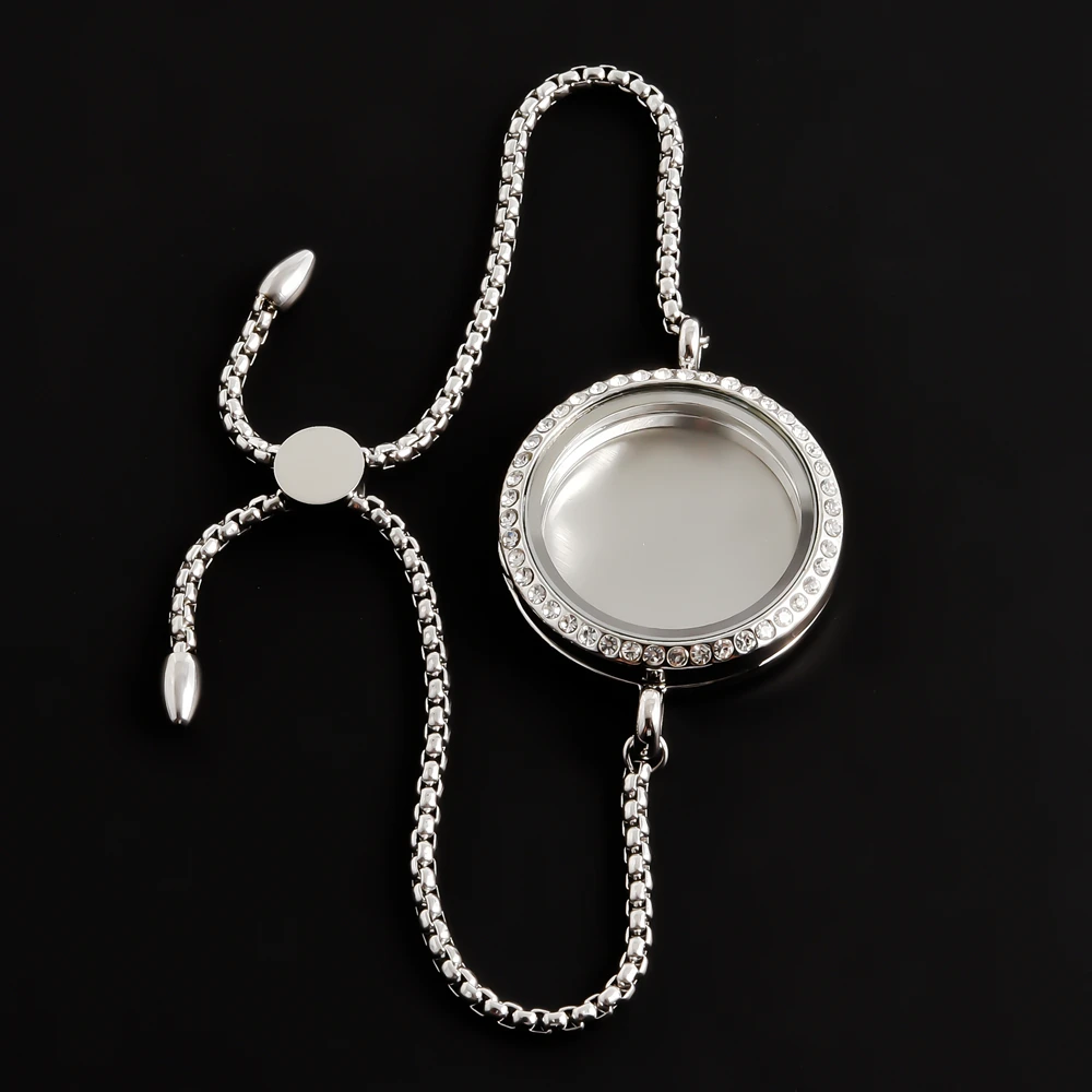 1 قطعة 30 مللي متر كريستال زجاج جرة الحرق المنجد قلادة سوار الذاكرة المستديرة الاعتماد صور Medaillon الرجال браЛЕТ مجوهرات #6