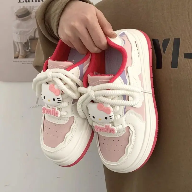 Sanrio Kawaii Hello Kitty Sports Shoes Anime Cartoon Cute Exquisite Versatile Good Looking Ins Style Student Casual Bread Shoes