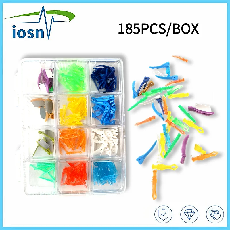 

Dental Adaptive Wedge Kit 185Pcs 12 Types, Tulwar Diamond Wedge Interdental Tooth Separator Matrix Wedges Dentistry Tools