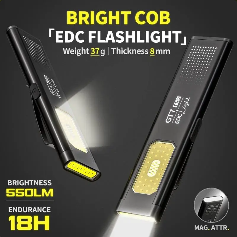 

Перезаряжаемый фонарь GT7: портативный карманный фонарик, рабочий прожектор, уличный регулируемый фонарь с 6 режимами для кемпинга