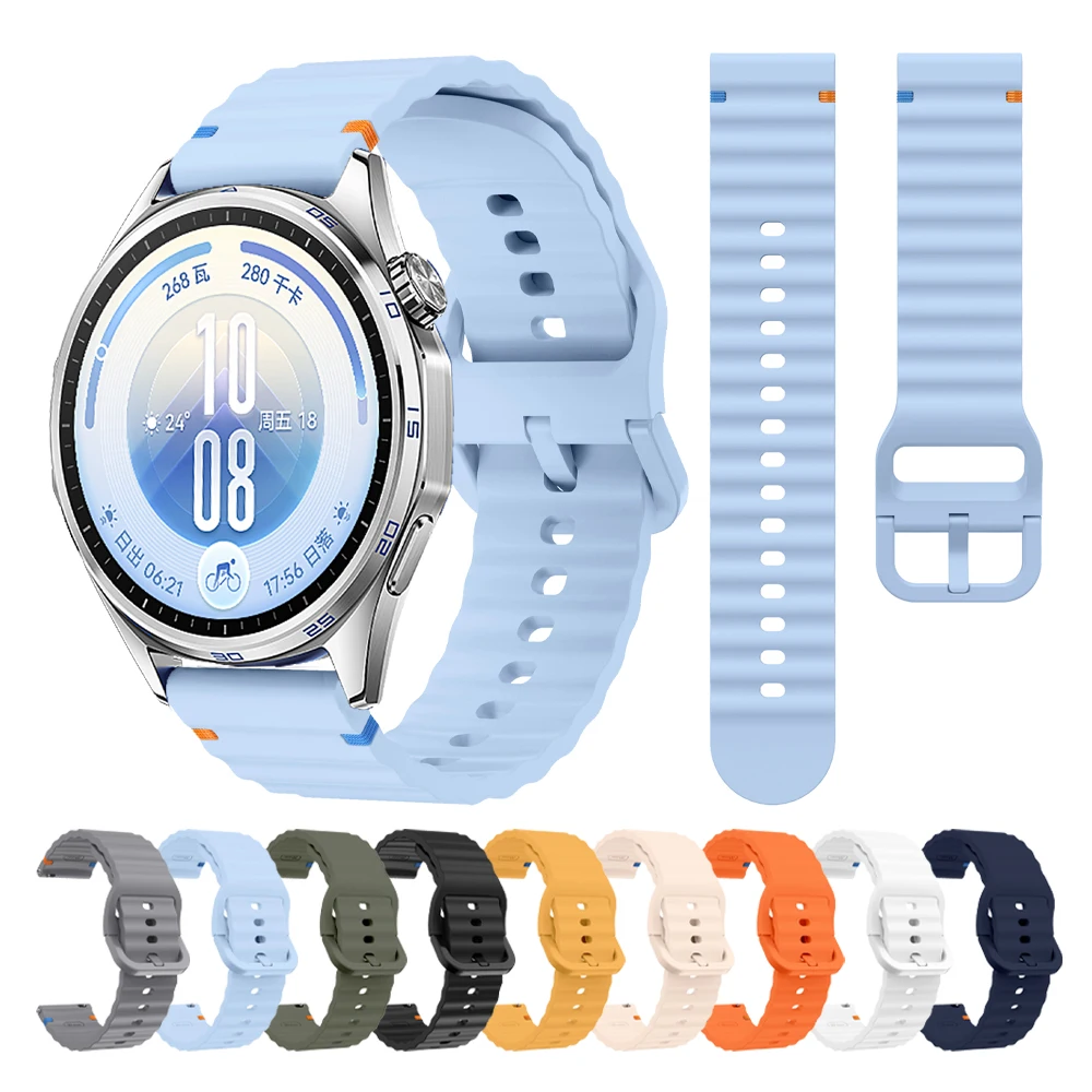 20mm 22mm Bracelet Strap for HUAWEI WATCH GT 7Pro GT 7 6 5 4 46mm Silicone Band for Watch 5 4 3 Pro/GT 3 2 42mm Correa Wristband