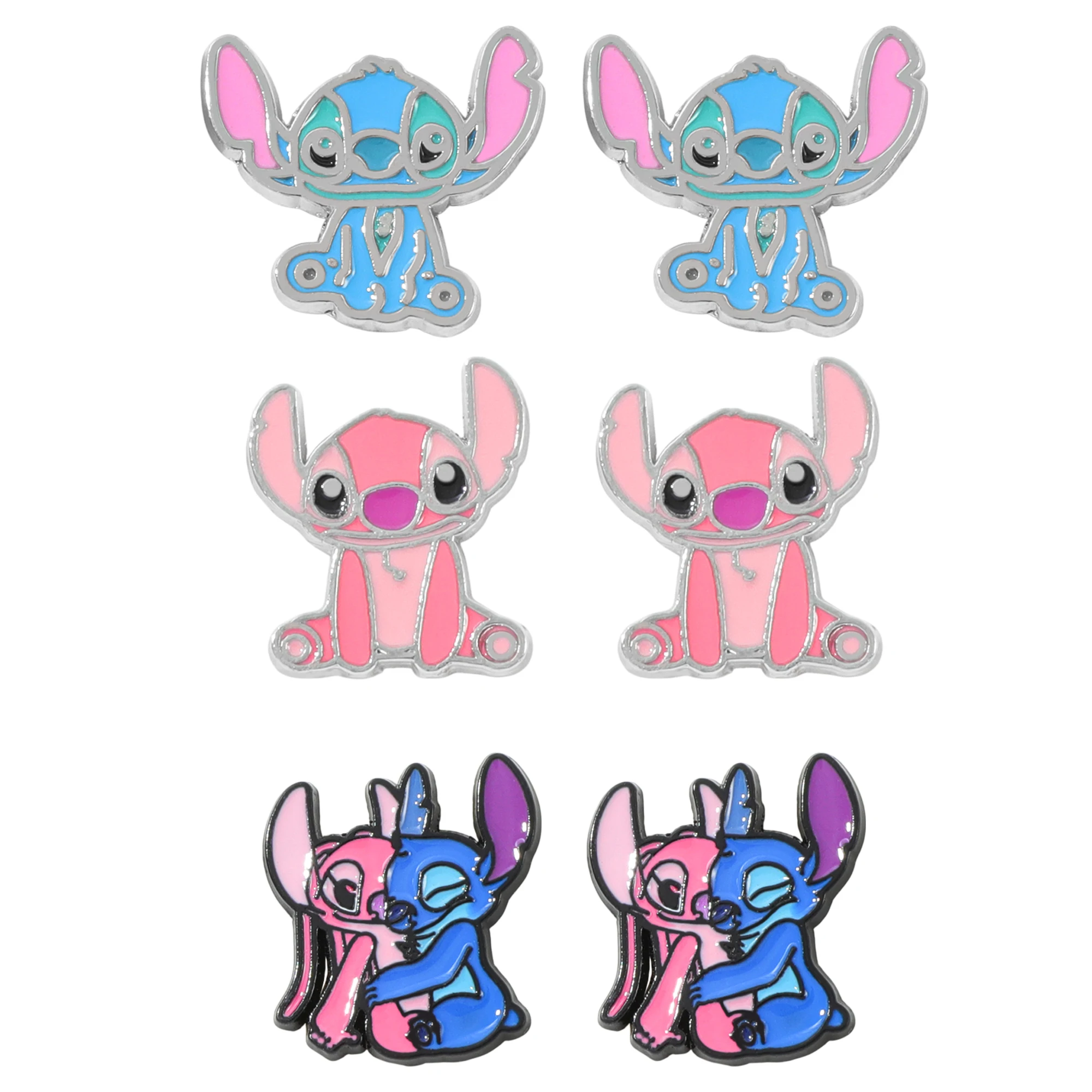 أقراط كاواي ستيتش أنجل بيبي كارتونية للفتيات بسيطة وجذابة على شكل قطرة أذن هدية مثالية لحفلات أعياد الميلاد