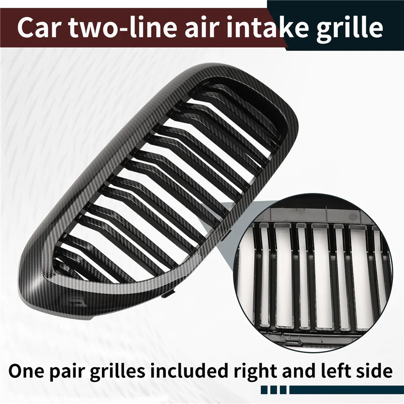 

Unique Car Front Kidney Grille Carbon Fiber Style Grill For BMW 5 Series G30 G38 2017 -2020