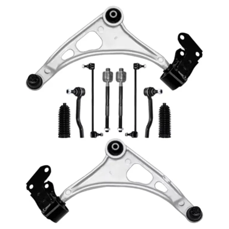 

Frenzybro 10PCs Front Lower Control Arm with Ball Joints Tie Rods Boot Sway Bars Link for Hondas Pilot MDX Hondas Passport