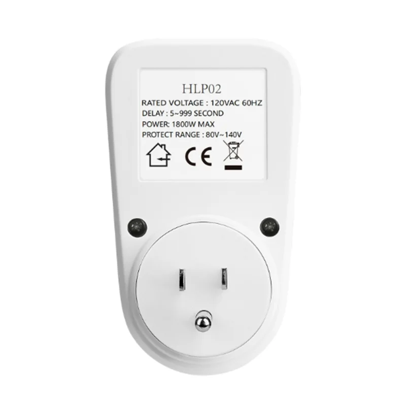 

AT21-HLP02 Digital Display Power Surge Protector Socket Automatic Reset Over Under Voltage Protector US Plug