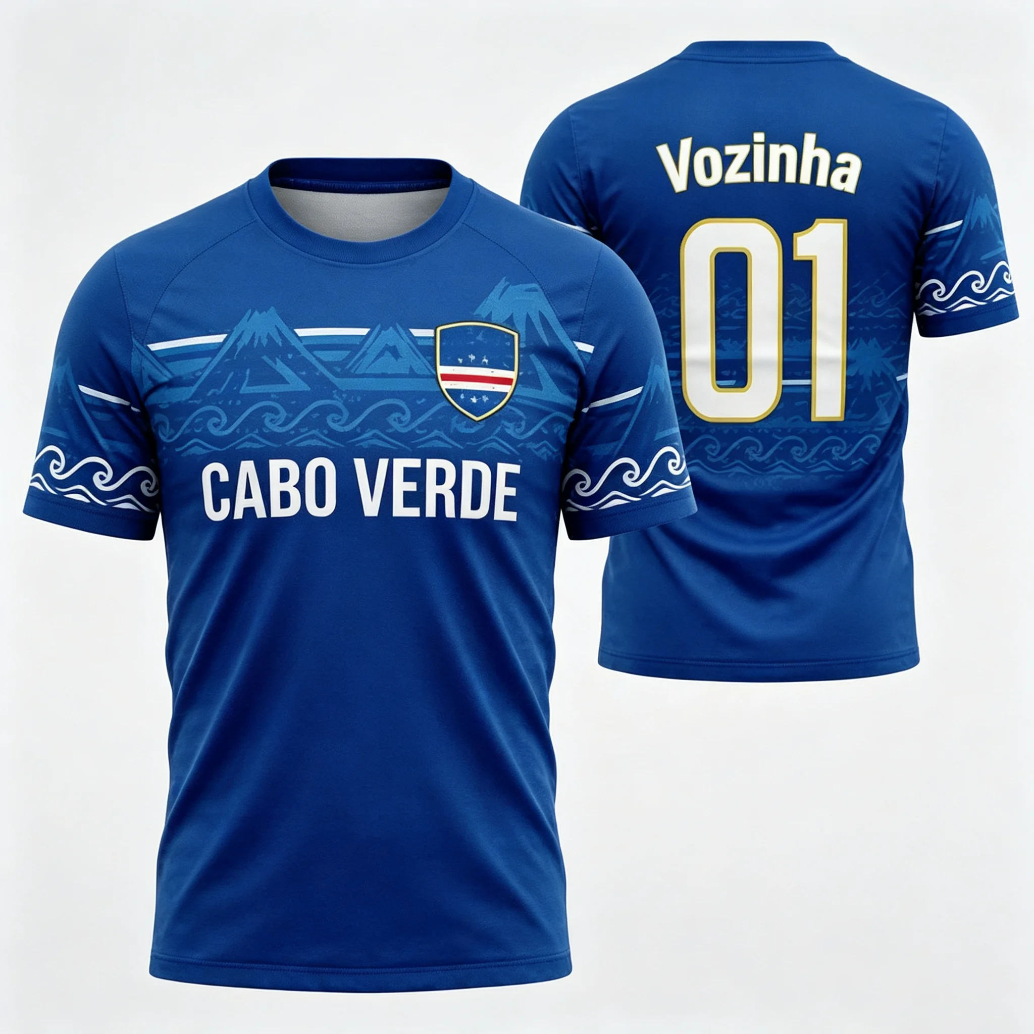 2026 New Capo Verde Fan Football Jersey Cape Verde Football Shirt Family Jerseys Crew Neck T-shirt Quick-drying Moisture-wicking
