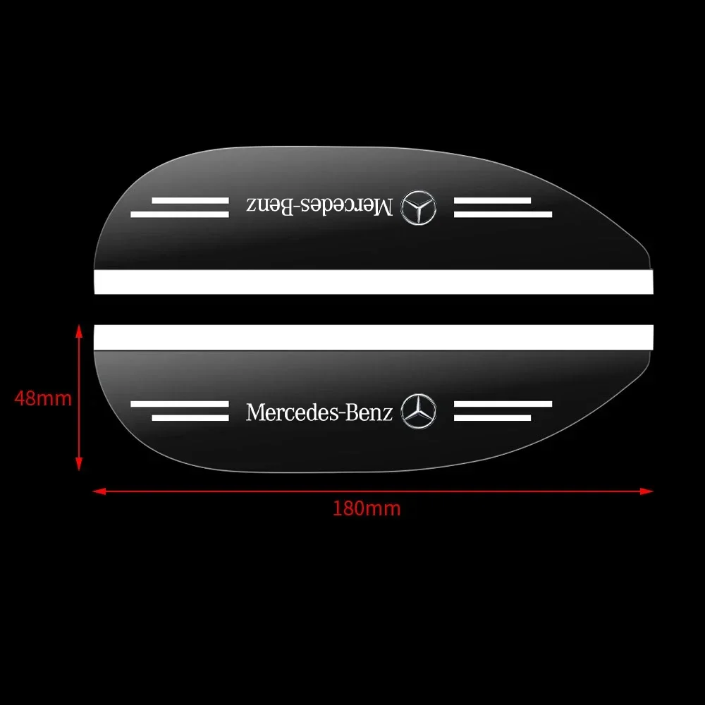 2pcs For Mercedes Benz G S R C E B A Class GLA GLK E300 S200 Car Side Rearview Mirror Guard Cover Rain Eyebrow Covers Stickers