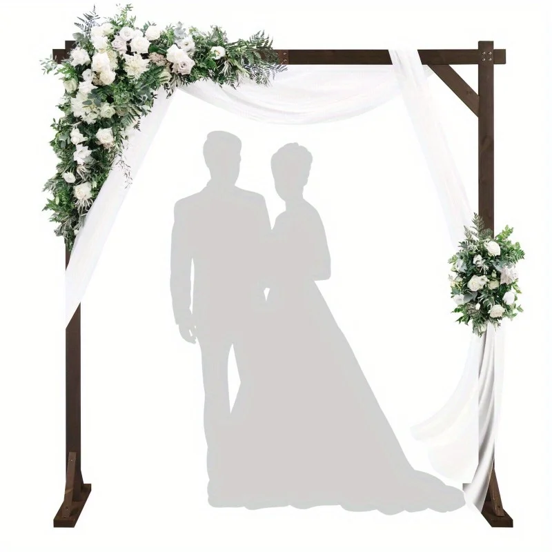 7.2FT Wooden Wedding Arch Arbor Backdrop Stand for Ceremony Party Decoration