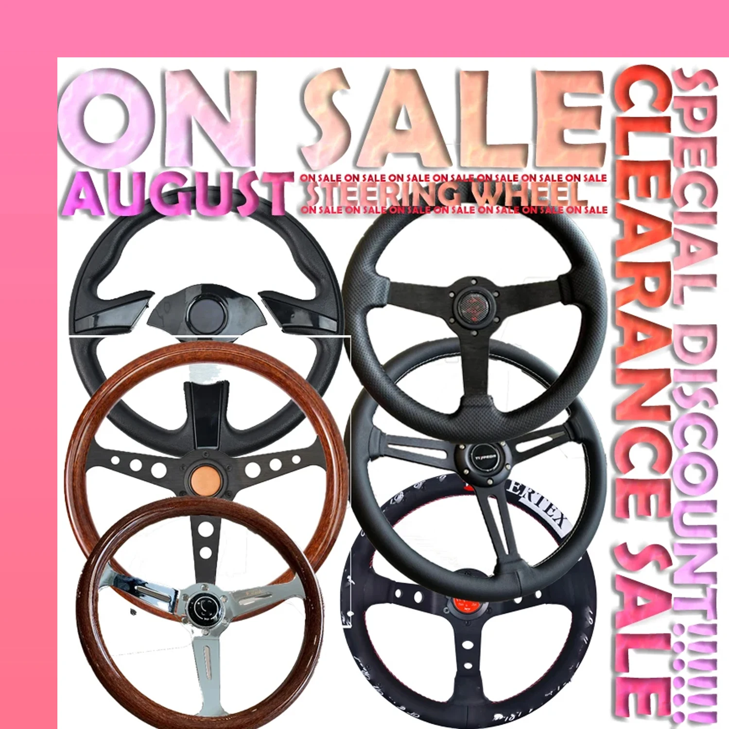 

Special Sale for ERTEX Black Embroidery Universal Customed Steering Wheel for Multi Diameter