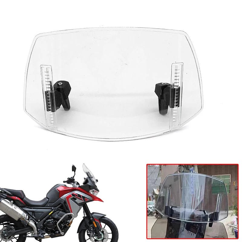 Motorcycle Fit for LONCIN DS500 Voge 650DS LX500-A 500DS DS7 LX200GY-7A DS1 Windshield Extension Adjustable Spoiler Deflector