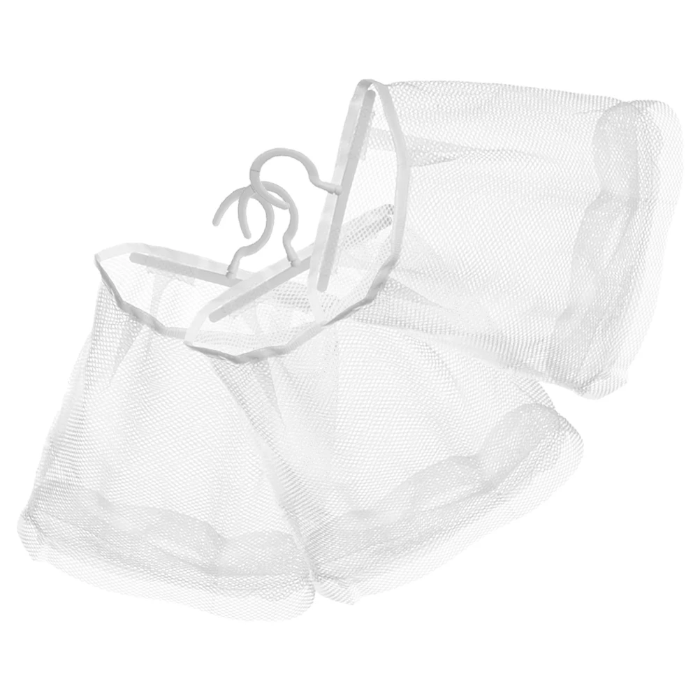 

3pcs Home Storage Bag Hanging Mesh Toy Organizer Bath Laundry Hamper Large Capacity Easy Clean Storage Pouch