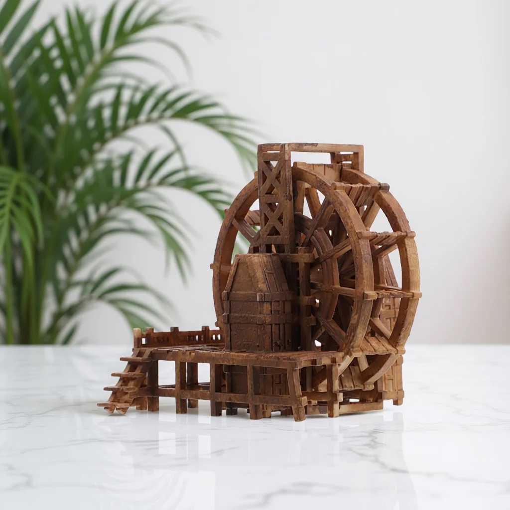 

Resin Waterwheel Ornament Miniature Zen Garden Accessory for Fish Tank Landscaping Aquarium Decor Portable Water Feature