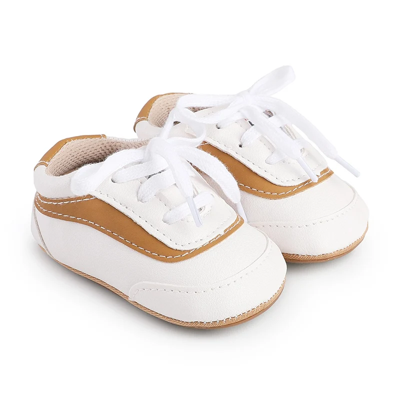 Spring Autumn Baby First Walkers Boys Striped Leather Shoes Newborn Non-slip Prewalkers Toddler Casual Sneakers Shoes