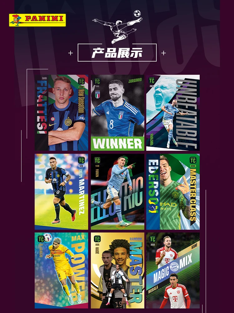 Panini Card 2024 Football Card FIFA Manchester United Real Madrid Milan Football Star Collection Card Game Toys Gift