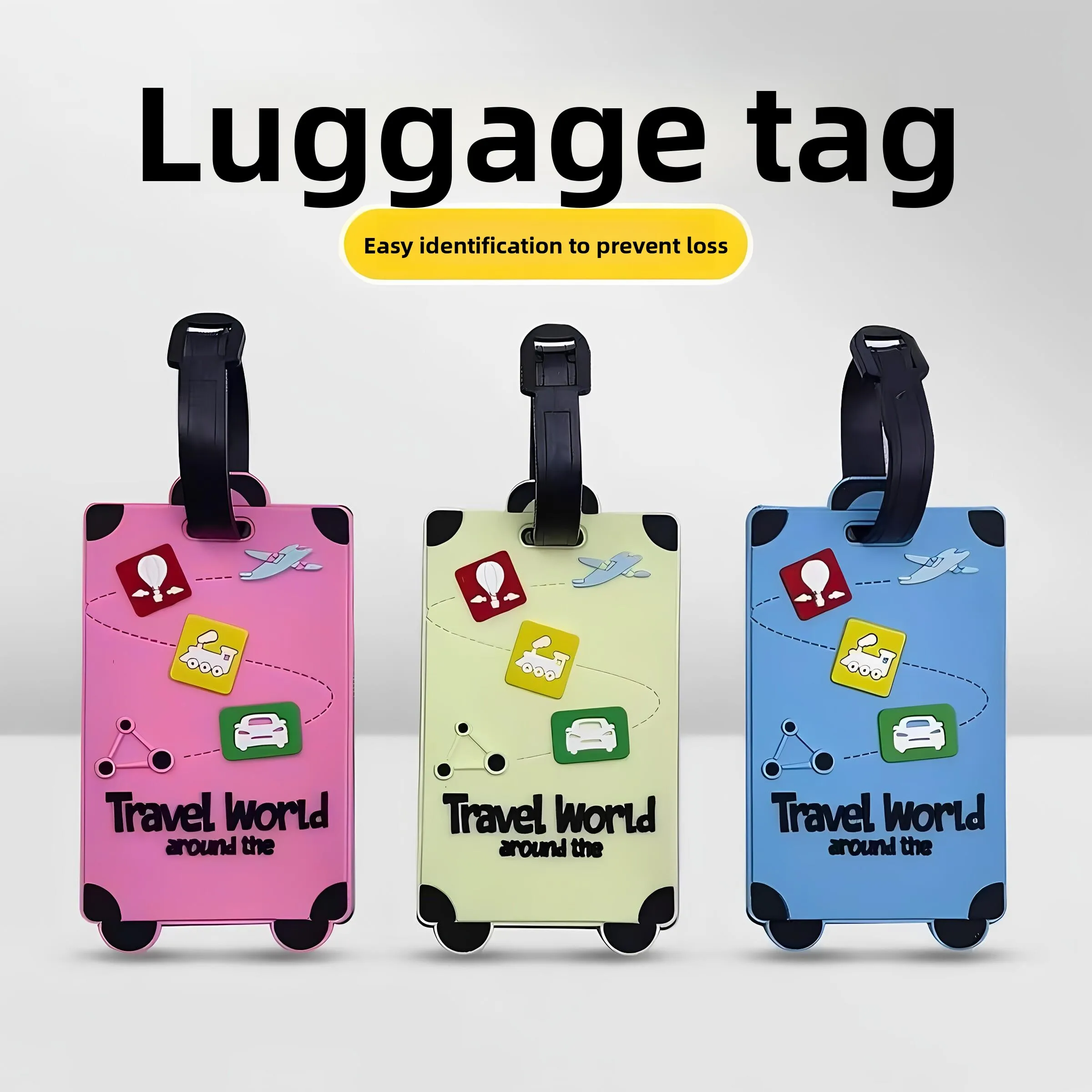 Luggage Tag Boarding Pass Strap Label Travel Suitcase 2026 Cartoon Hanging Tag Check-In Baggage Pulling Suitcase Identifier