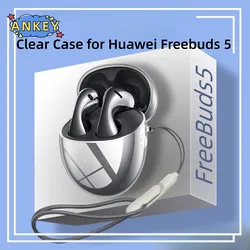 Clear Case for Huawei Freebuds 5 Transparent TPU Protective Covers Bluetooth Earphone Shell Headphone Portable Shell