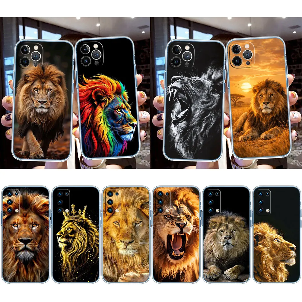AR7 Animal lion Transparent Phone Case for Samsung Galaxy A04 A04S A14 A23 A34 A54 M23 M33 M52 M53