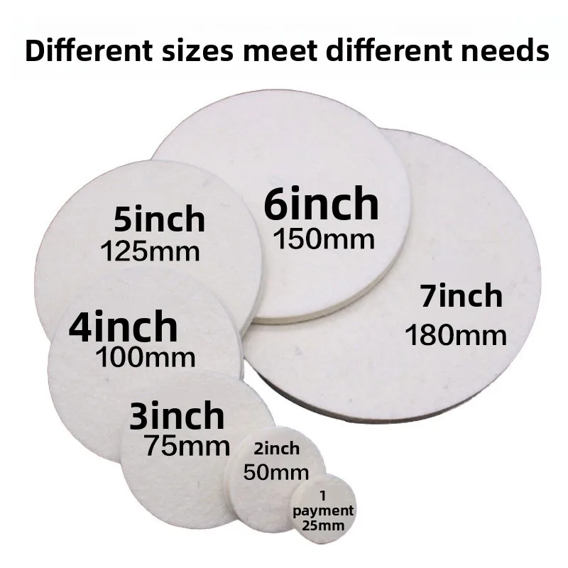 لوحة تلميع ورأى الصوف 75 مللي متر 100 مللي متر 125 مللي متر 150 مللي متر 180 مللي متر عجلة ل M10 M14 الزجاج الفولاذ المقاوم للصدأ البولندية أداة إصلاح الخدوش