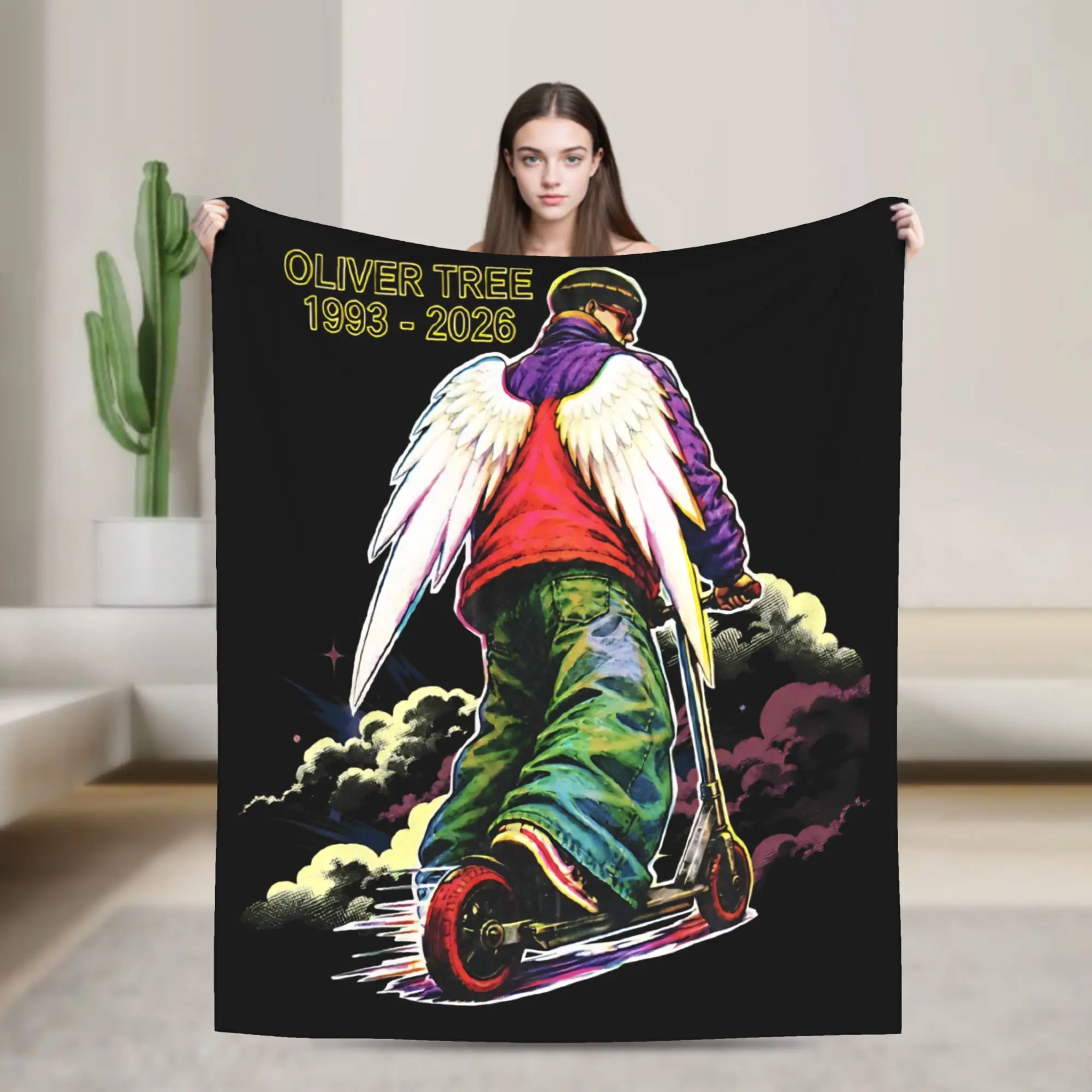 Oliver Tree Rest In Peace 1993 to 2026 Memorial Blanket Flannel Spring/Autumn Multifunction Throw Blanket for Bedding Throws