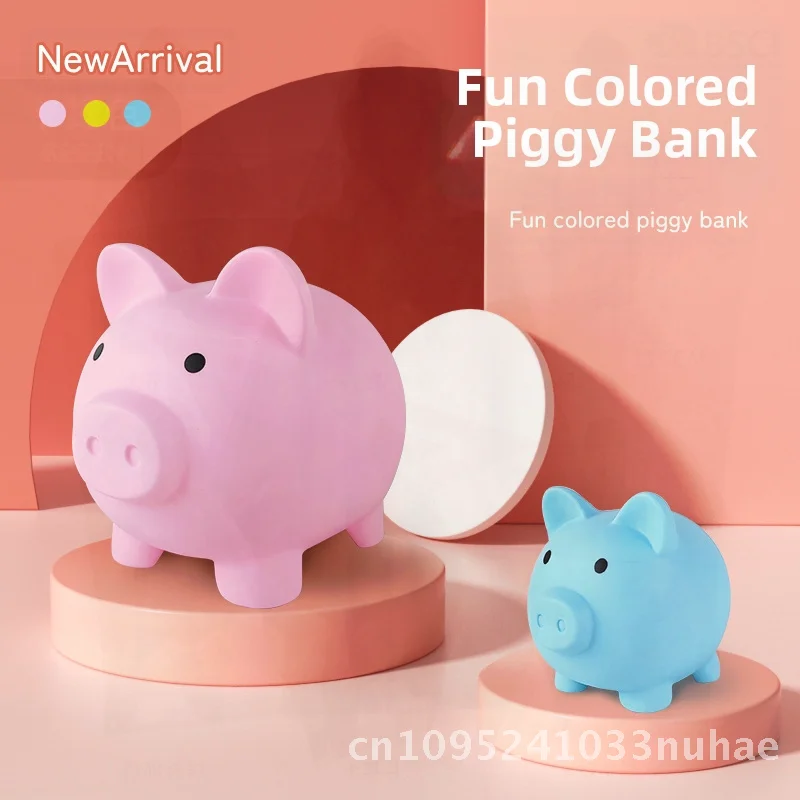 

Children's Piggy Bank Change Jar Vinyl Record Material Cartoon Styling Small Ornament Cross-Border Hot Selling Gift