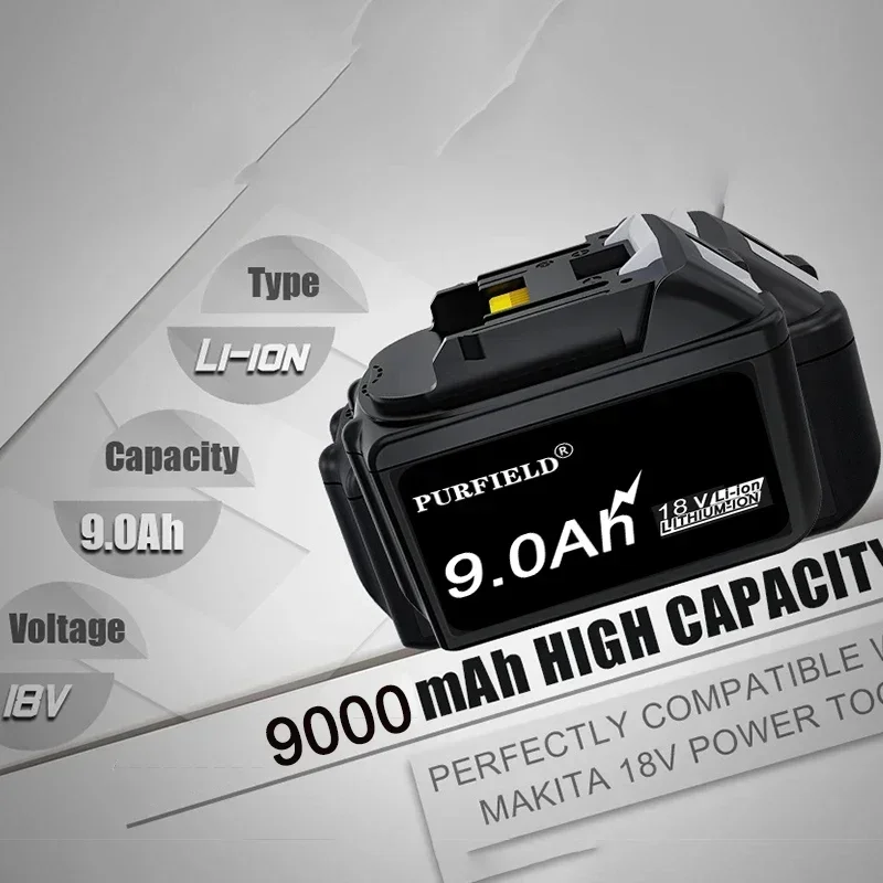 original 18V for Makita 9.0Ah 12.0Ah lithium-ion rechargeable power tool 18V replacement battery BL1860 BL1830 BL1850 BL1860B image 2
