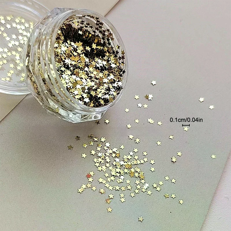 1 مللي متر نجمة صغيرة متألقة مسمار بريق تألق الخماسي مسمار الديكور صالون الأظافر تصميم لطيف الملحقات DIY بها بنفسك مسمار الفن تصميم #6