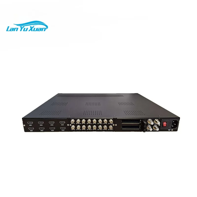 Q2 All-in-One Digital TV Headend up to 24 Ports HD to RF Modulator/ CI Descrambler with 128 IP Input/ASI Support LOGO/QR/OSD