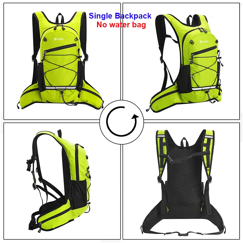 Unisex Travel Backpack Outdoor Hiking Bag Sport Soft Back Rucksack Waterproof Nylon Hydration Knapsack Without Water Bag
