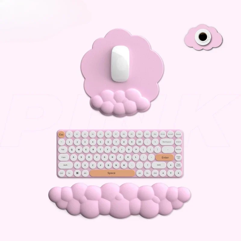 Waterproof PU Leather Mouse Pad Wrist Rest Support Pad Ergonimic Cloud Mouse Pads And Keyboard Cloud Wrist Rest