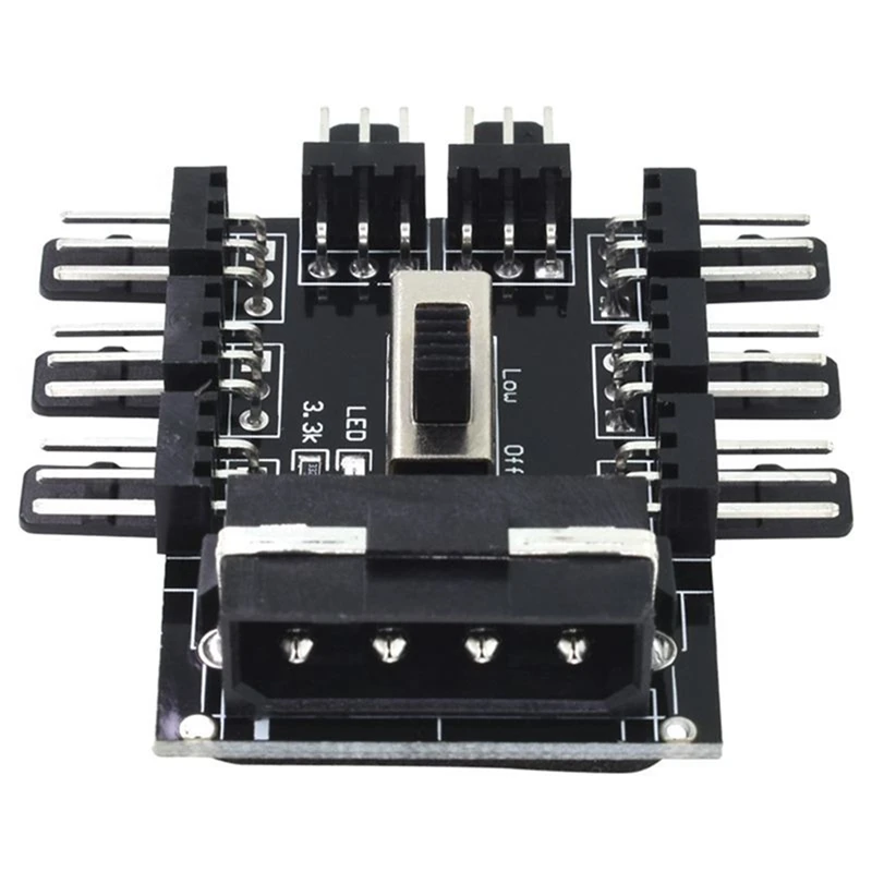 1 To 8 Pin Fan Hub Sata Pwm Molex Splitter Pc Mining Cable 12V 4-Pin/Sata Adapter Two-Piece Suit For Sata And 4Pin