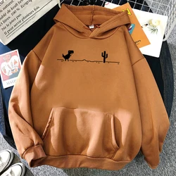 Mosaic Game Cactus Little Dinosaur Men Hoodies Autumn Loose Streetwear Casual Hoody Pocket Fleece Warm Mans Hoodie tops