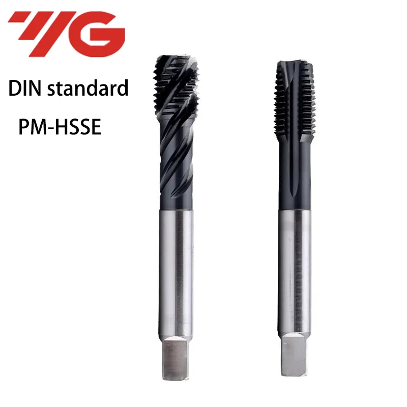 Original Korea YG 1PCS DIN Standard Spiral Fluted Tap Pointed M3M4M5M6M M10M12M14M16M18M20M24M27M30 Machine Screw Thread Taps