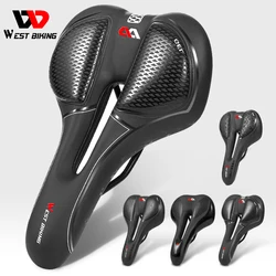 WEST BIKING Bicycle Seat Saddle MTB Road Bike Saddle Mountain Bike Racing Saddle PU Breathable Soft Seat Ergonomic Cushion