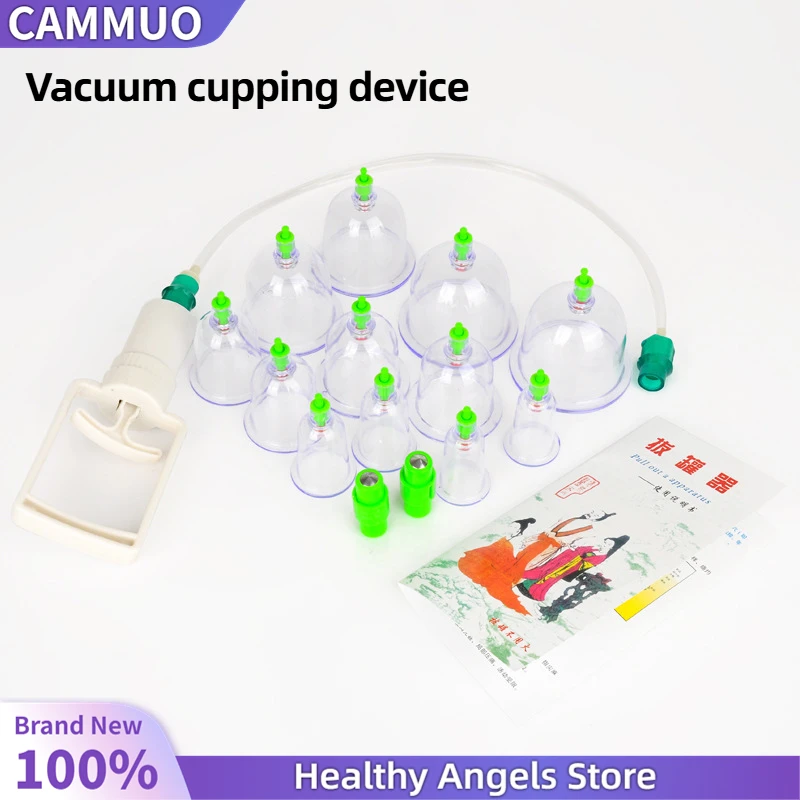 

Vacuum Cupping Sets With Pumping Gun Suction Cups Back Massage Body Cup Detox Anti Cellulite Therapy Cans Healthy Care Jars