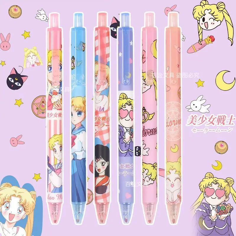 Sailor Moon animation peripheral kawaii press pen ins high-value cartoon student school supplies pen wholesale Christmas gift