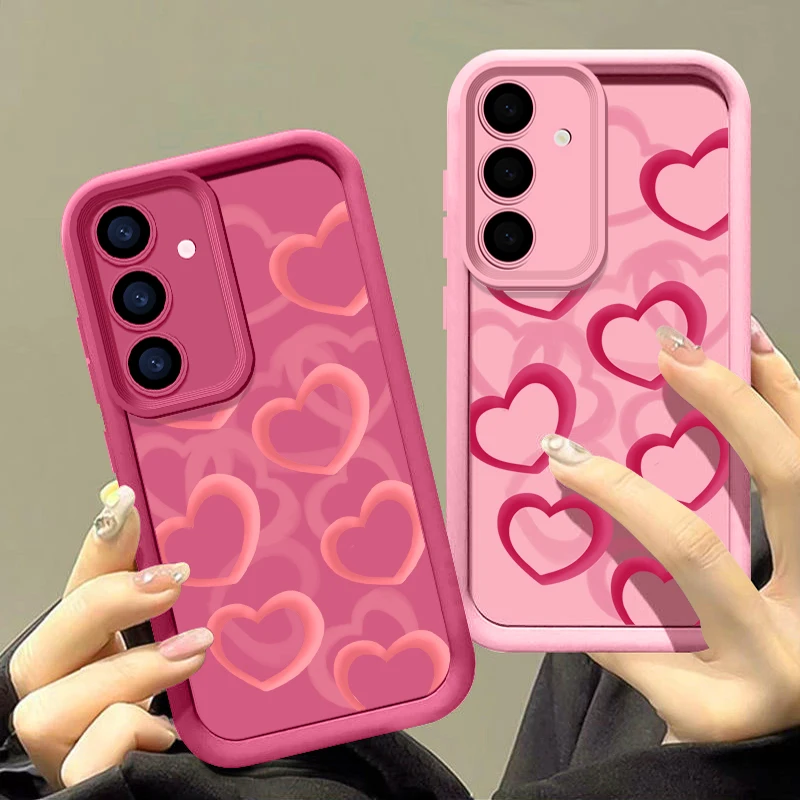 Love Hearts Case For Samsung Galaxy S25 Ultra A56 A55 A54 5G A36 A35 A34 A26 A25 A16 A15 S20 FE S21 S22 Plus S23 S24 Ultra Capa - náhled 5