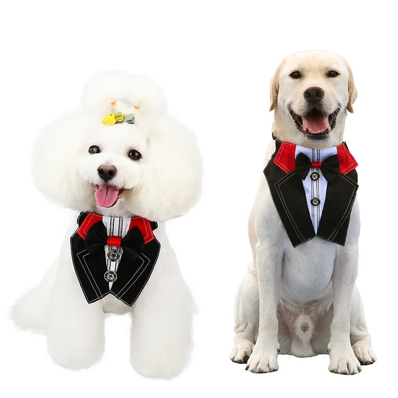 Pet Bow Tie Bow Tie Dog Collar Suit Dress Accessories Cat Collar Triangle Scarf Teddy Golden Retriever Dog Scarf