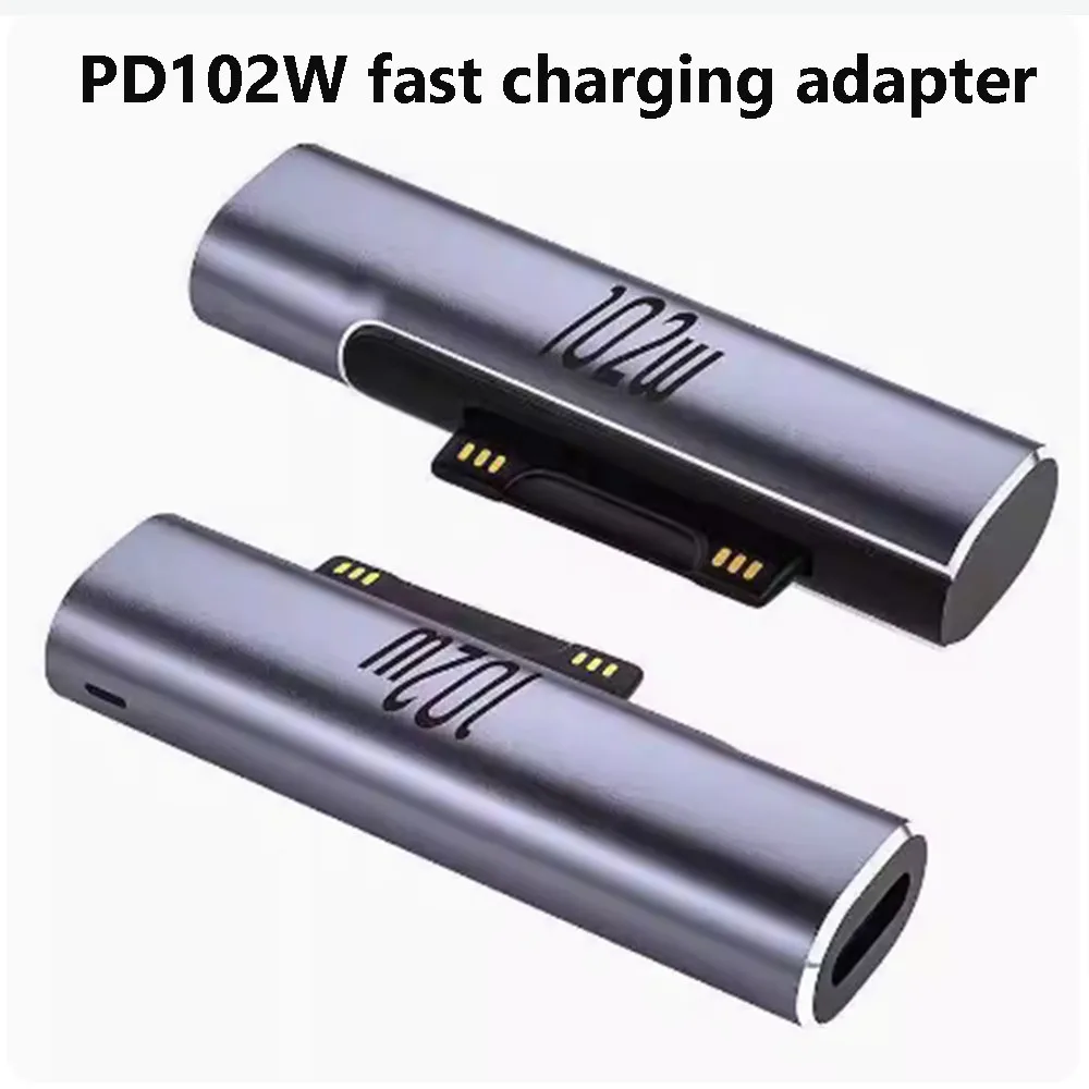 

PD102W Fast Charging Type-C Adapter Tablet Magnetic Converter Charger For Microsoft Surface X 8 7 6 5 4 3 Laptop Book ﻿