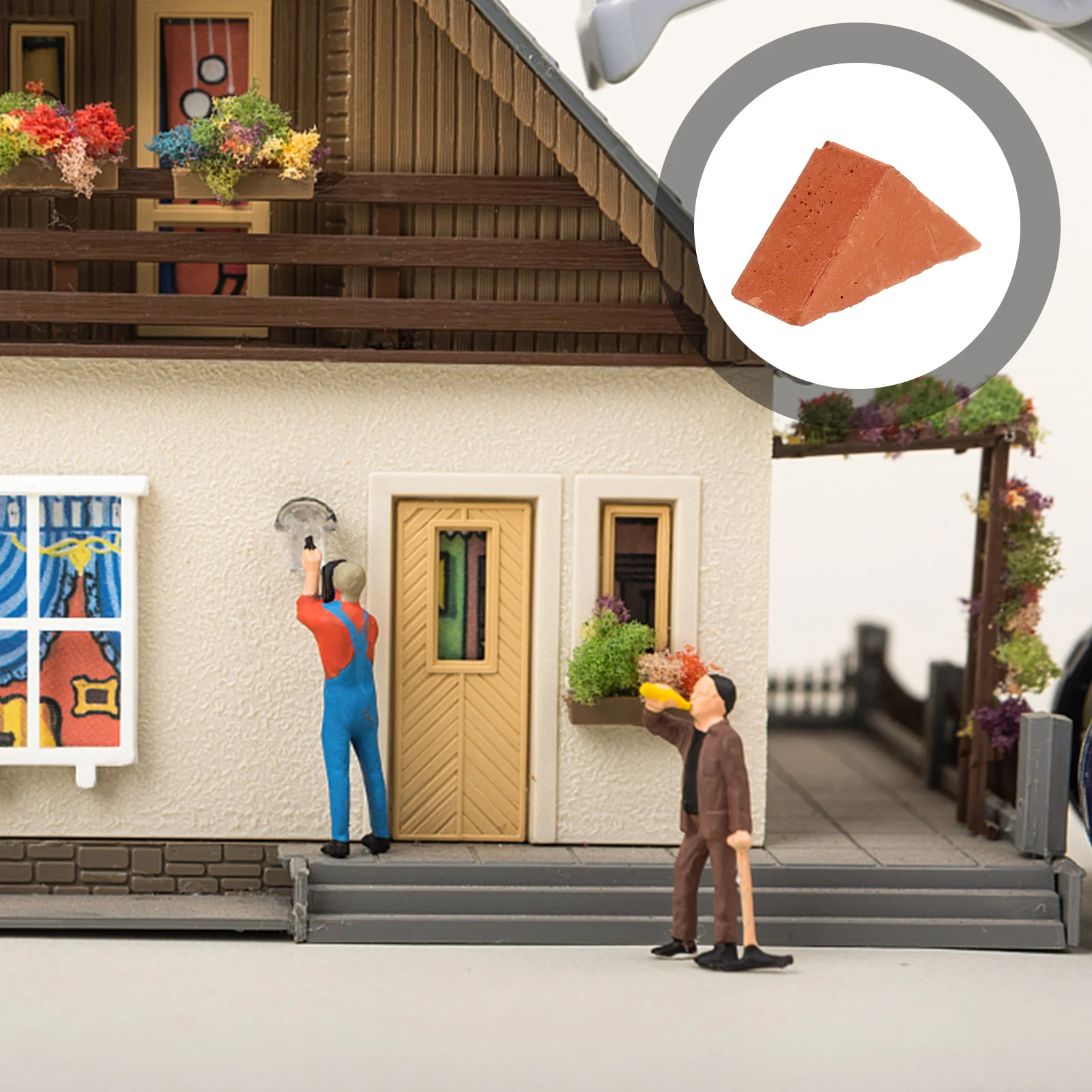 

200 шт., мини-кирпичи с имитацией кирпича, аксессуары для ландшафтного дизайна «сделай сам», для проектов с песочным столом, мини-кирпичи